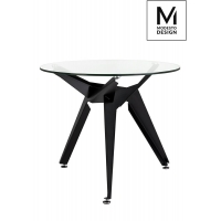 MODESTO stół CRAB czarny - szkło, metal